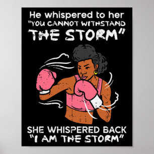 Jag är Storm Black African Woman Breast Cancer A Poster