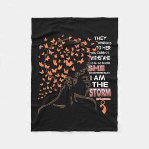 Jag är Storm Black Woman Crps Awareness Fleecefilt