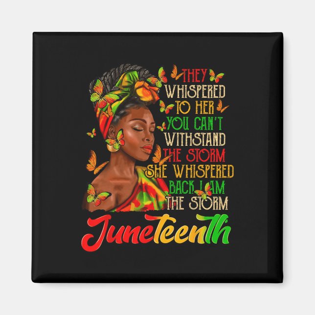 Jag är Storm Black Women Black History Month Magnet (Framsidan)