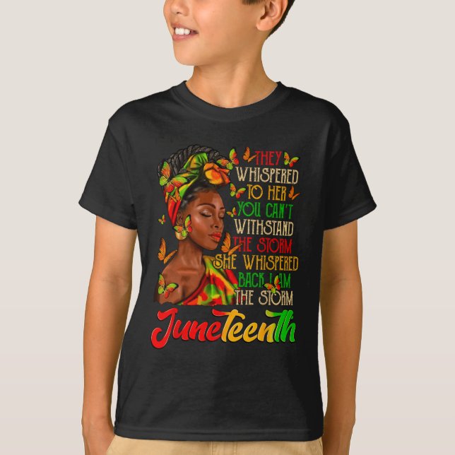 Jag är Storm Black Women Black History Month T Shirt (Framsida)