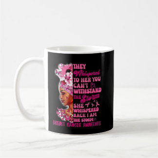 Jag är Storm Black Women Bröstcancer överlevande P Kaffemugg