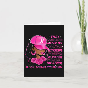 Jag är Storm Black Women Bröstcancer överlevande P Kort