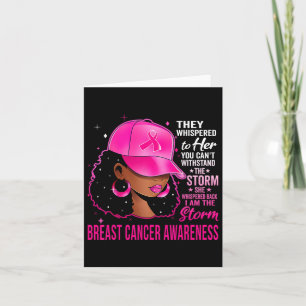 Jag är Storm Black Women Bröstcancer överlevande P Kort