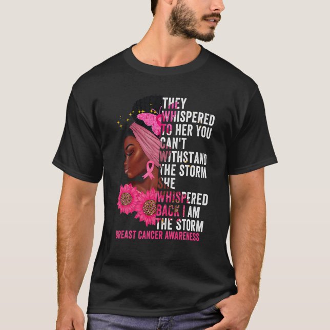Jag är Storm Black Women Bröstcancer överlevande P T Shirt (Framsida)