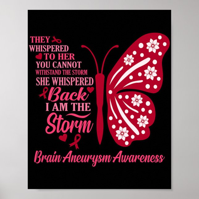Jag är Storm Brain Aneurysm Awareness Månadssuppor Poster (Framsidan)