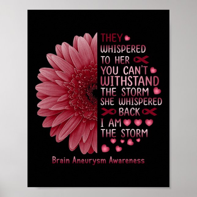 Jag är Storm Brain Aneurysm Awareness R Poster (Framsidan)