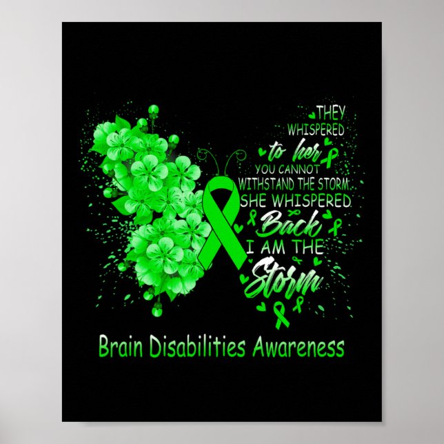 Jag är Storm Brain Disabilities Awareness Butter Poster (Framsidan)