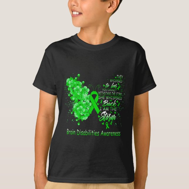 Jag är Storm Brain Disabilities Awareness Butter T Shirt (Framsida)