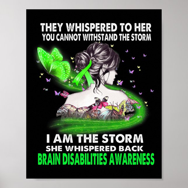 Jag är Storm Brain Disabilities Awareness Poster (Framsidan)