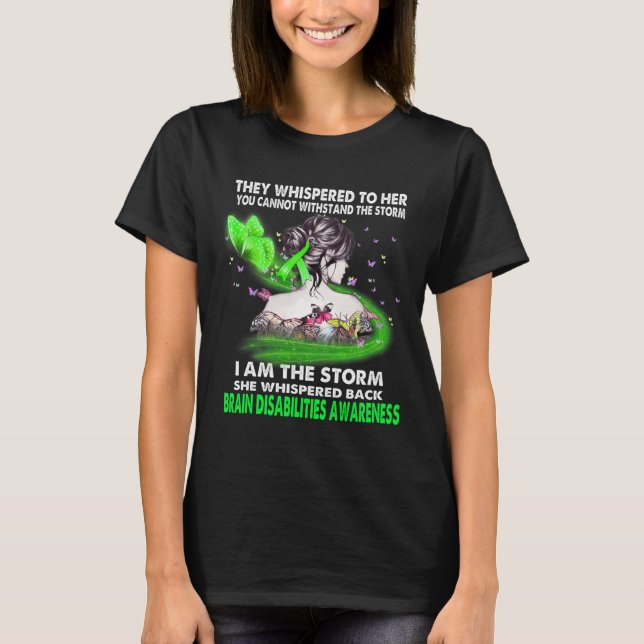 Jag är Storm Brain Disabilities Awareness T Shirt (Framsida)