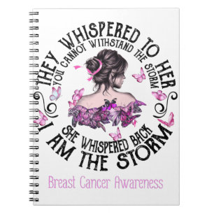 Jag är Storm Breast Cancer Awareness Anteckningsbok