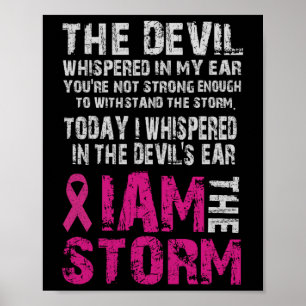 Jag är Storm Breast Cancer Awareness Comfort Poster