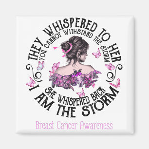 Jag är Storm Breast Cancer Awareness Magnet