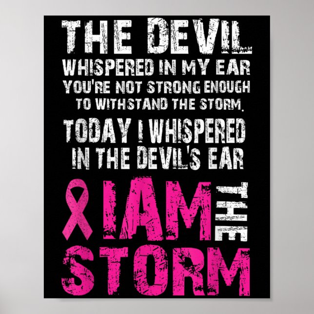 Jag är Storm Breast Cancer Awareness Poster (Framsidan)