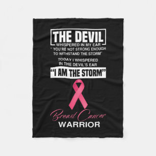 Jag är Storm Breast Cancer Awareness Rosa Ribbon Fleecefilt