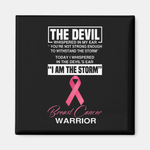 Jag är Storm Breast Cancer Awareness Rosa Ribbon Magnet
