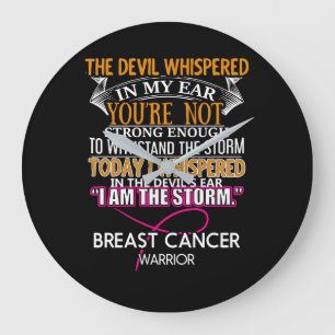 JAG ÄR STORM - Bröstcancer WARRIOR Stor Klocka