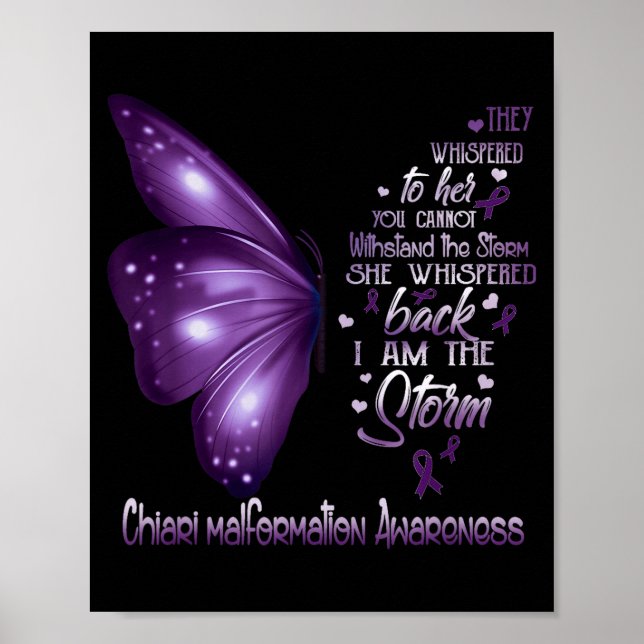 Jag är storm chiari missbildning medvetenhet fjäri poster (Framsidan)