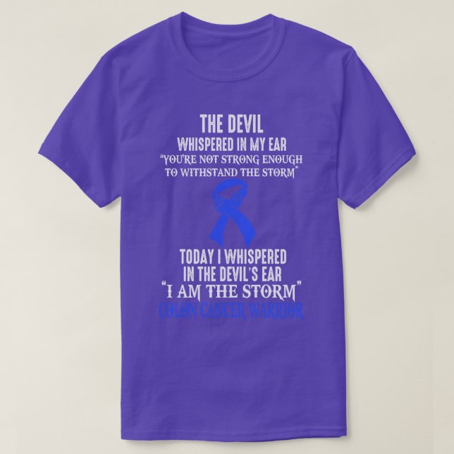 Jag är Storm Colon Awareness Warrior T Shirt (Design framsida)