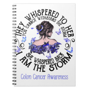 Jag är Storm Colon Cancer Awareness Anteckningsbok