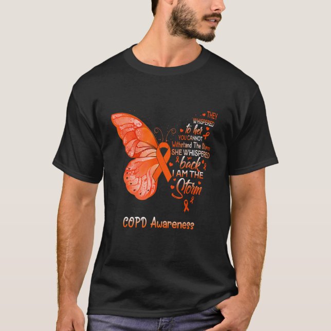 Jag är Storm Copd Awareness Butterfly T Shirt (Framsida)