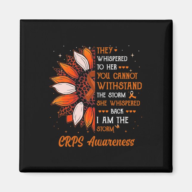 Jag är Storm Crps Awareness Month Warrior Orange Magnet (Framsidan)
