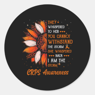 Jag är Storm Crps Awareness Month Warrior Orange Runt Klistermärke