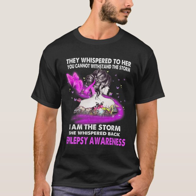 Jag är Storm Epilepsy-medvetenheten T Shirt (Framsida)