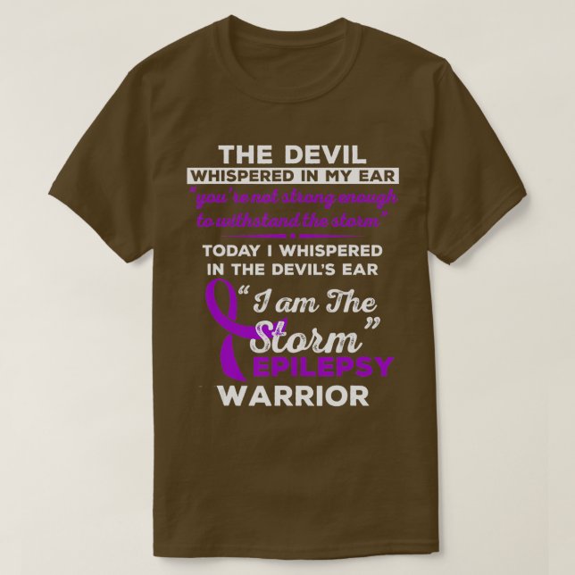 Jag är Storm Epilepsy Warrior 1 T Shirt (Design framsida)