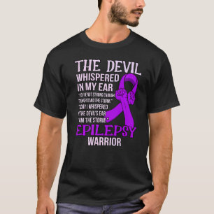 Jag är Storm Epilepsy Warrior Awareness Lila G T Shirt