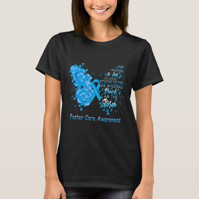 Jag är Storm Foster Care Awareness Butterfly T Shirt (Framsida)