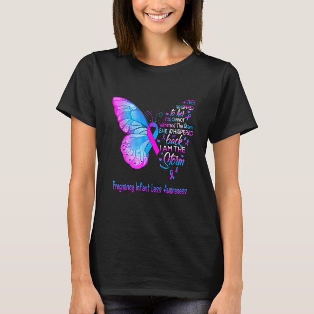 Jag är Storm Gravid Infant Loss Awareness, men T Shirt (Framsida)