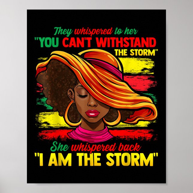 Jag är Storm Junetonde Black History Monme Wome Poster (Framsidan)