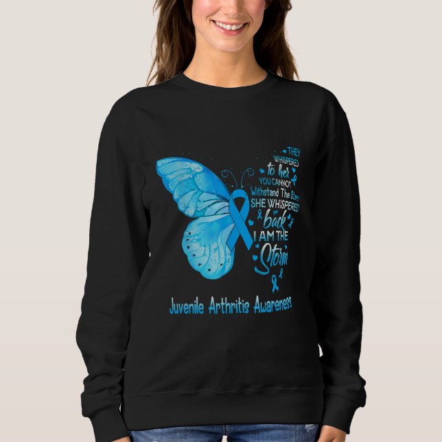 Jag är Storm Juvenile Arthritis Awareness Butter T Shirt (Framsida)