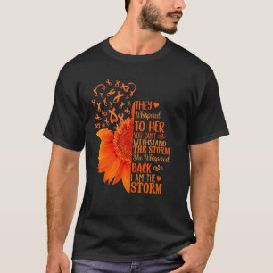 Jag är Storm Leukemia Awareness Solros Orange T Shirt