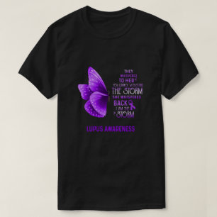 Jag är Storm Lupus Awareness Butterfly T Shirt