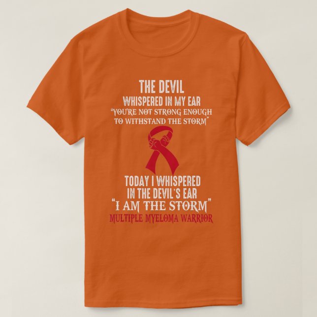 Jag är Storm Många Myeloma Awareness Warrior T Shirt (Design framsida)