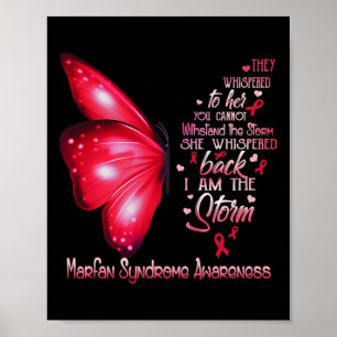 Jag är Storm Marfan Syndrome Awareness Butterfly Poster