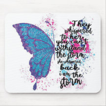 Jag är Storm Motivational Butterfly Quote