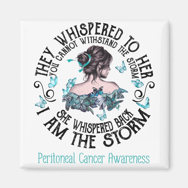 Jag är Storm Peritoneal Cancer Awareness Magnet (Framsidan)