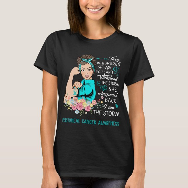 Jag är Storm Peritoneal Cancer Awareness T Shirt (Framsida)