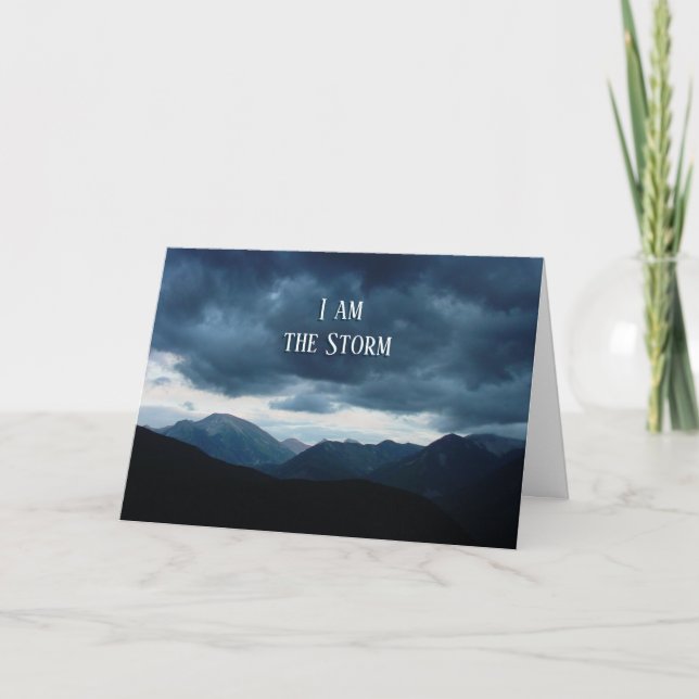Jag är Storm Personlig Stationery Note Card Kort (Framsida)