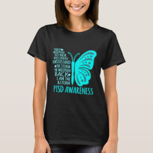 Jag är Storm Ptsd Stressar medvetandegraden Ribbon T Shirt