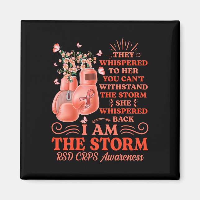 Jag är Storm RSD Crps Awareness Boxing Glove Bu Magnet (Framsidan)