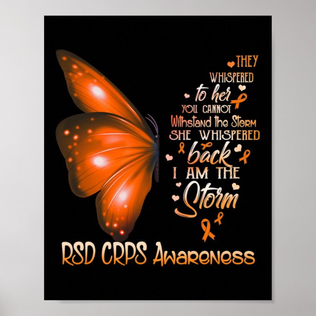 Jag är Storm RSD Crps Awareness Butterfly Poster (Framsidan)