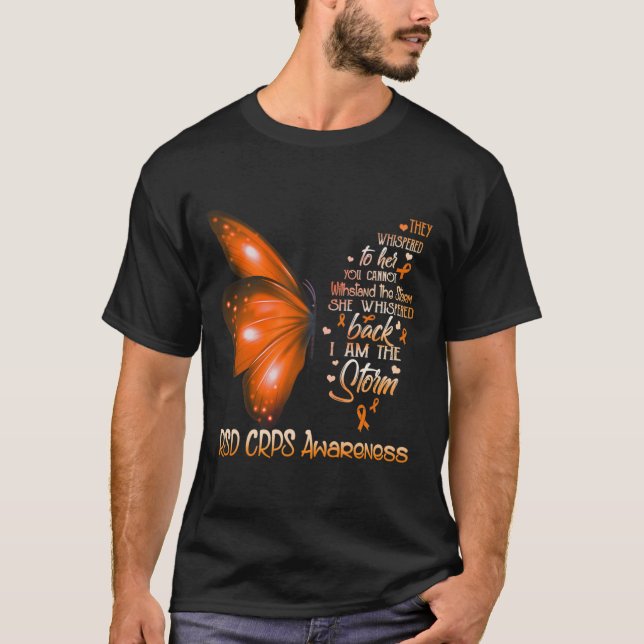 Jag är Storm RSD Crps Awareness Butterfly T Shirt (Framsida)