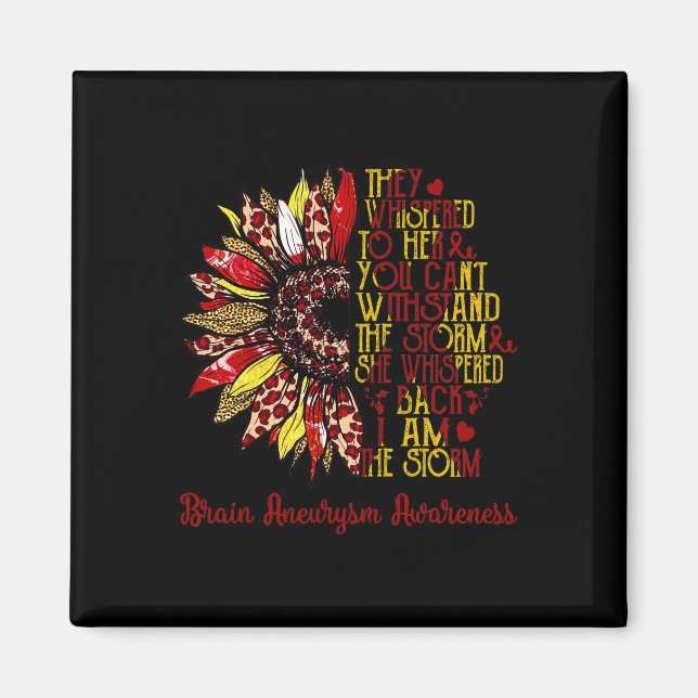Jag är Storm Solros Leopard Brain Aneurysm Krig Magnet (Framsidan)