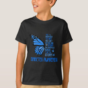 Jag är Storm Starong Butterfly Blue T1D Diabetes A T Shirt