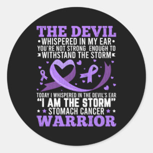 Jag är Storm Stomach Cancer Awareness Month Runt Klistermärke