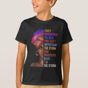 Jag är Storm Strong African Woman - Black Histor T Shirt